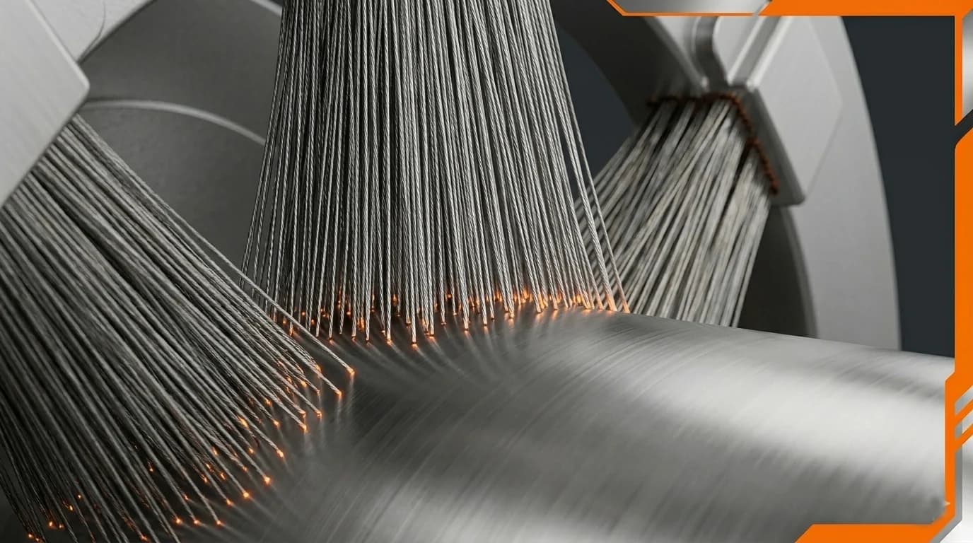 Metallized carbon fiber microfilaments on a VOLSUN shaft grounding ring for multi-point shaft contact
