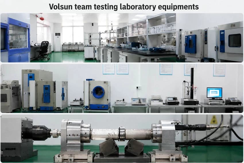VOLSUN team learning about product testing and quality validation