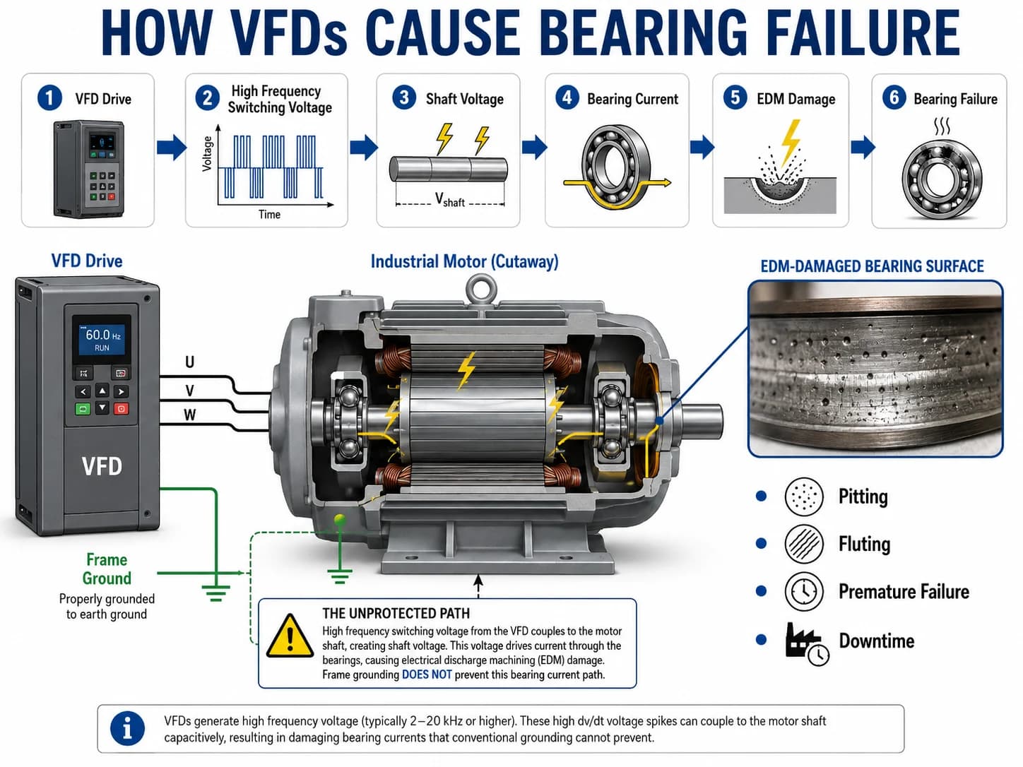 Why VFD Motors Need Shaft Grounding Rings to Prevent Bearing Failure